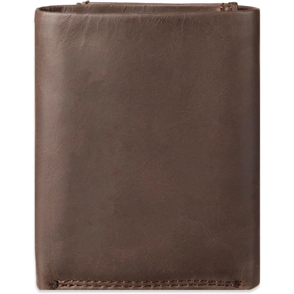 Men's Dark Brown Slim Wallet Style Includes Window Credit Card Holder Designed
